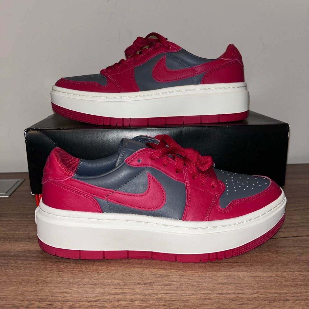 Nike Air Jordan 1 Elevate Low Varsity Red Black Retro Shoes Womens 7 DH7004-006